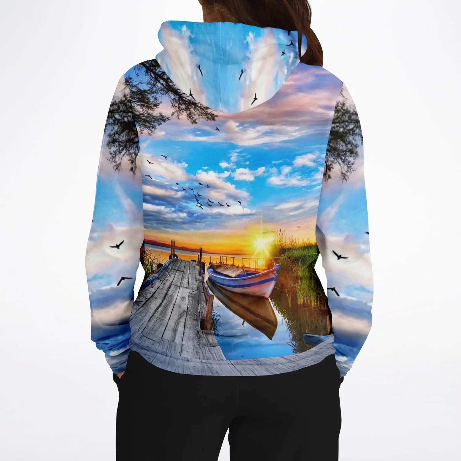 Dreamer Hoodie - Sonniger Abend am See - Image 4