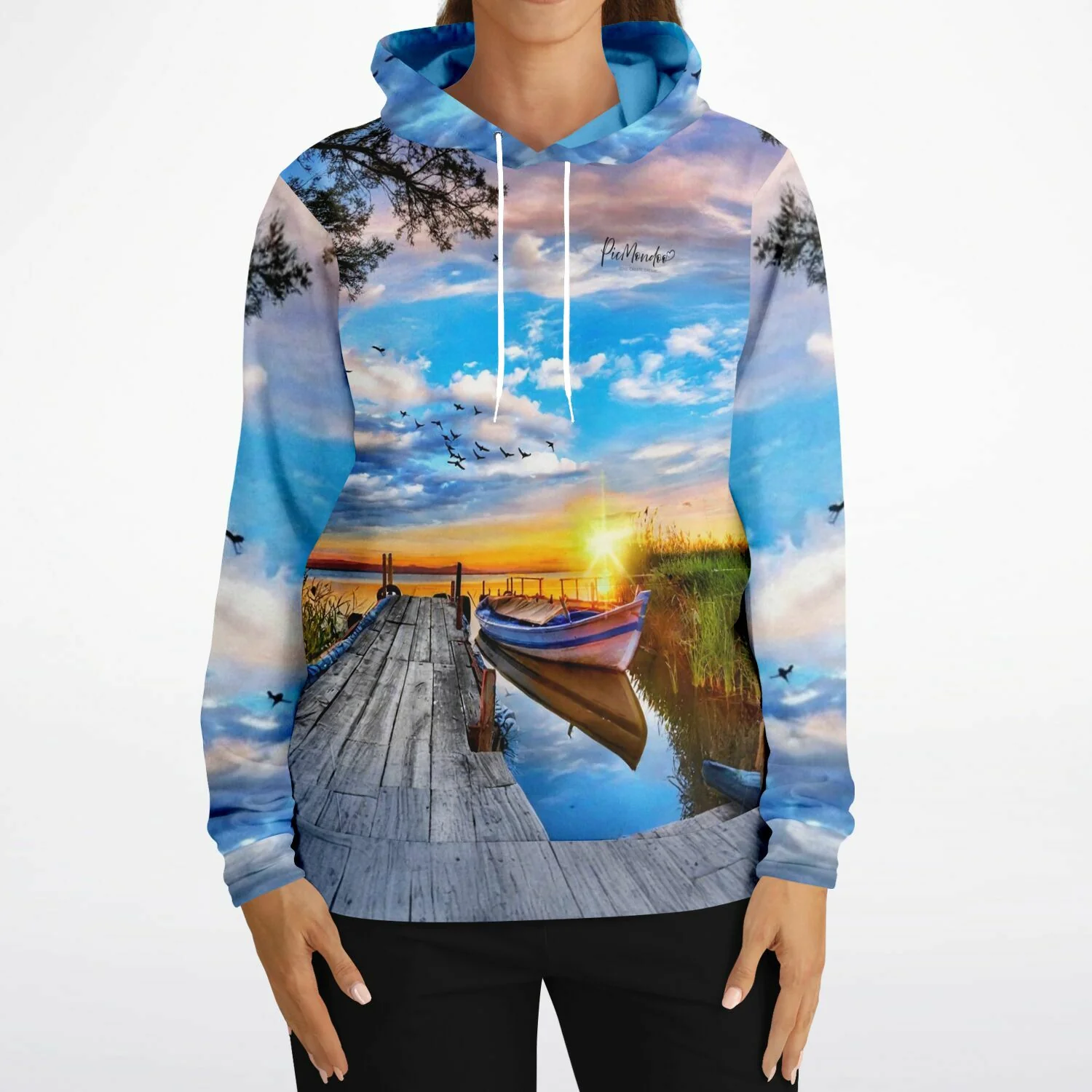 Dreamer Hoodie - Sonniger Abend am See - Image 6