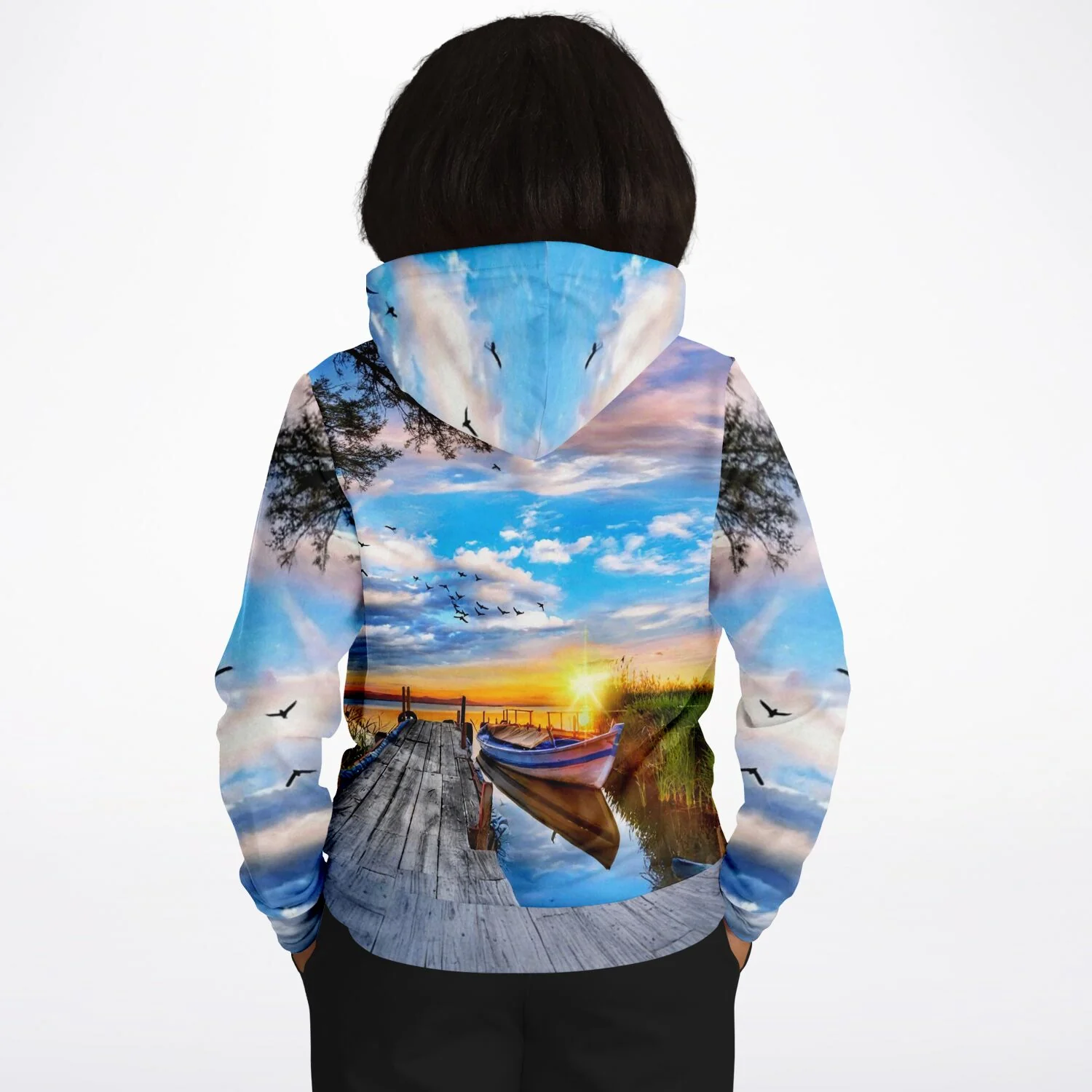 Dreamer Hoodie - Sonniger Abend am See - Image 7