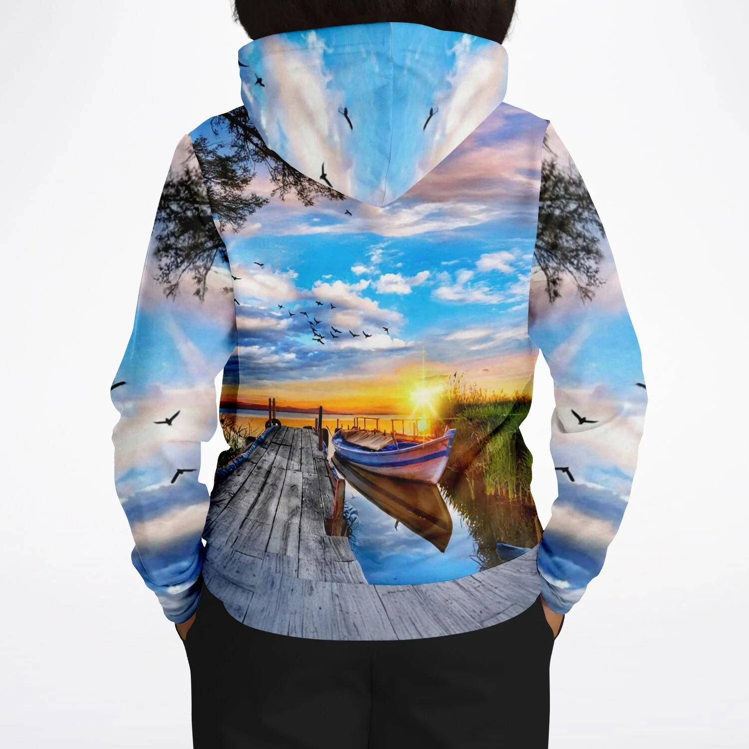 Dreamer Hoodie - Sonniger Abend am See - Image 8
