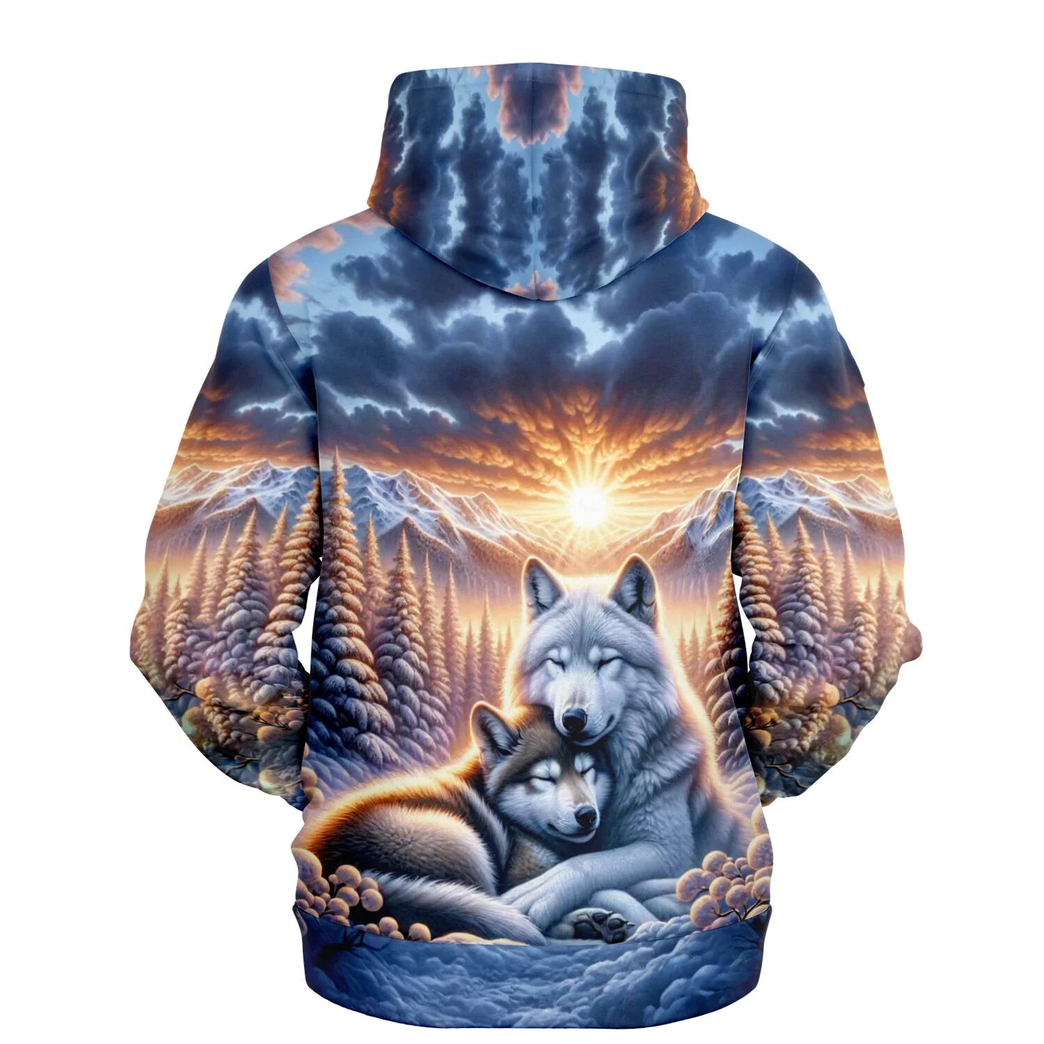 Dreamer Hoodie - Wolfliebe im Sonnenaufgang - Image 2