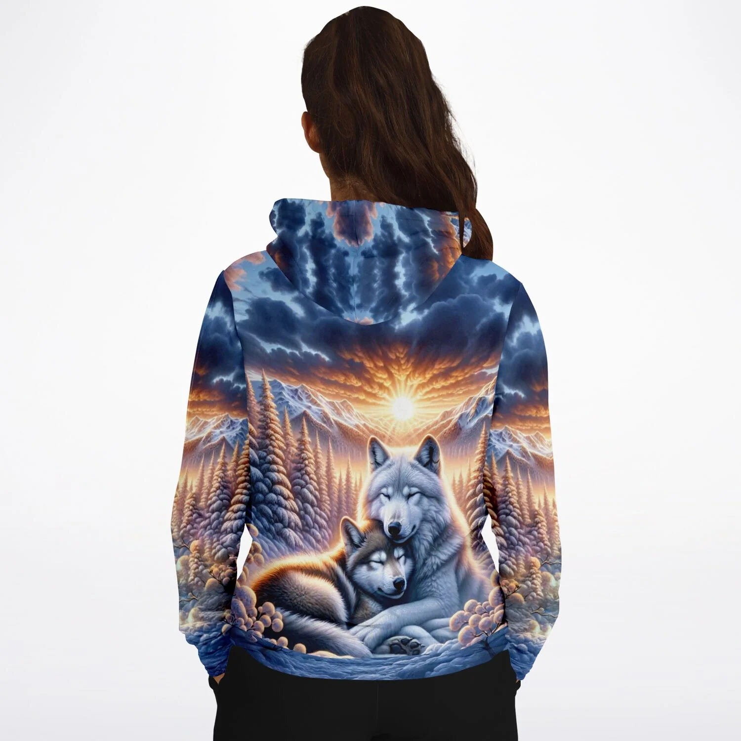Dreamer Hoodie - Wolfliebe im Sonnenaufgang - Image 3