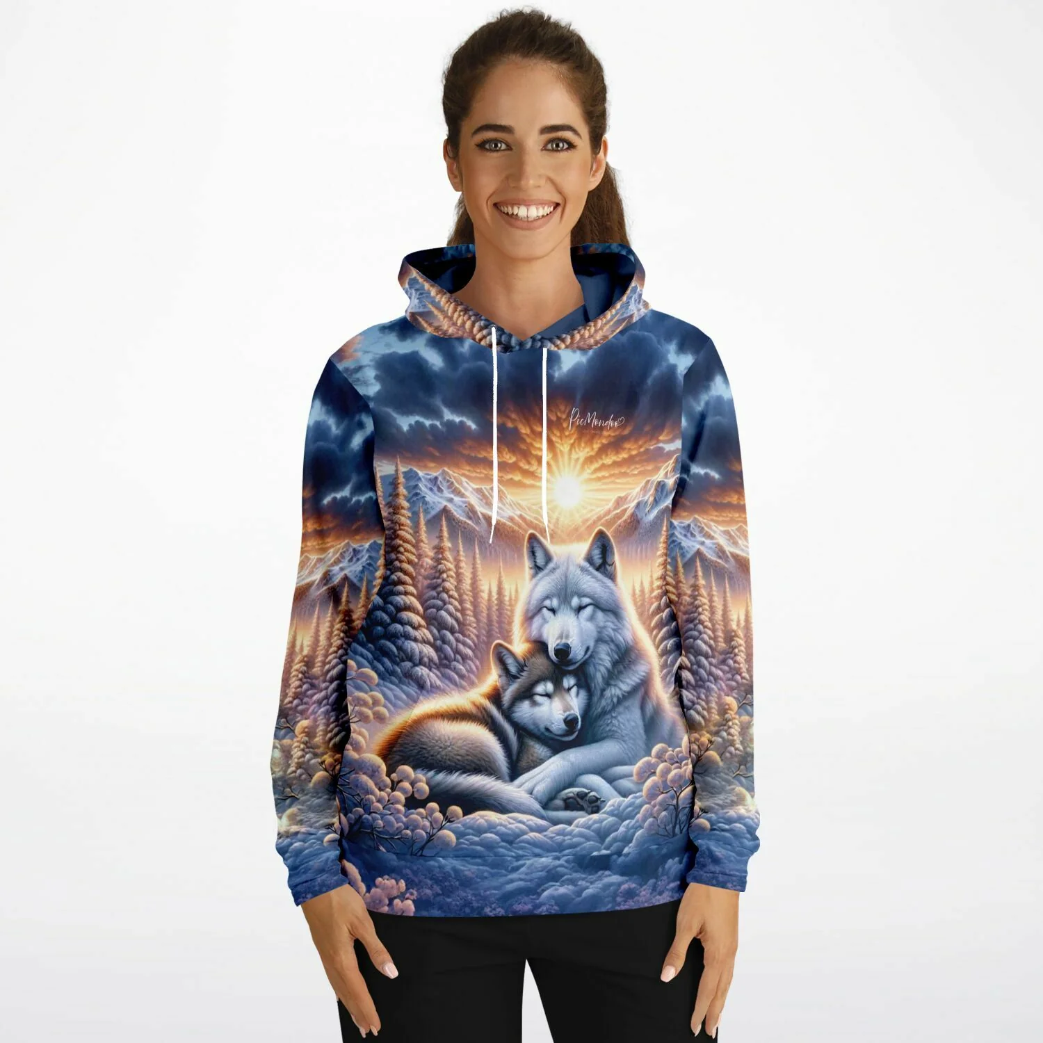 Dreamer Hoodie - Wolfliebe im Sonnenaufgang - Image 5