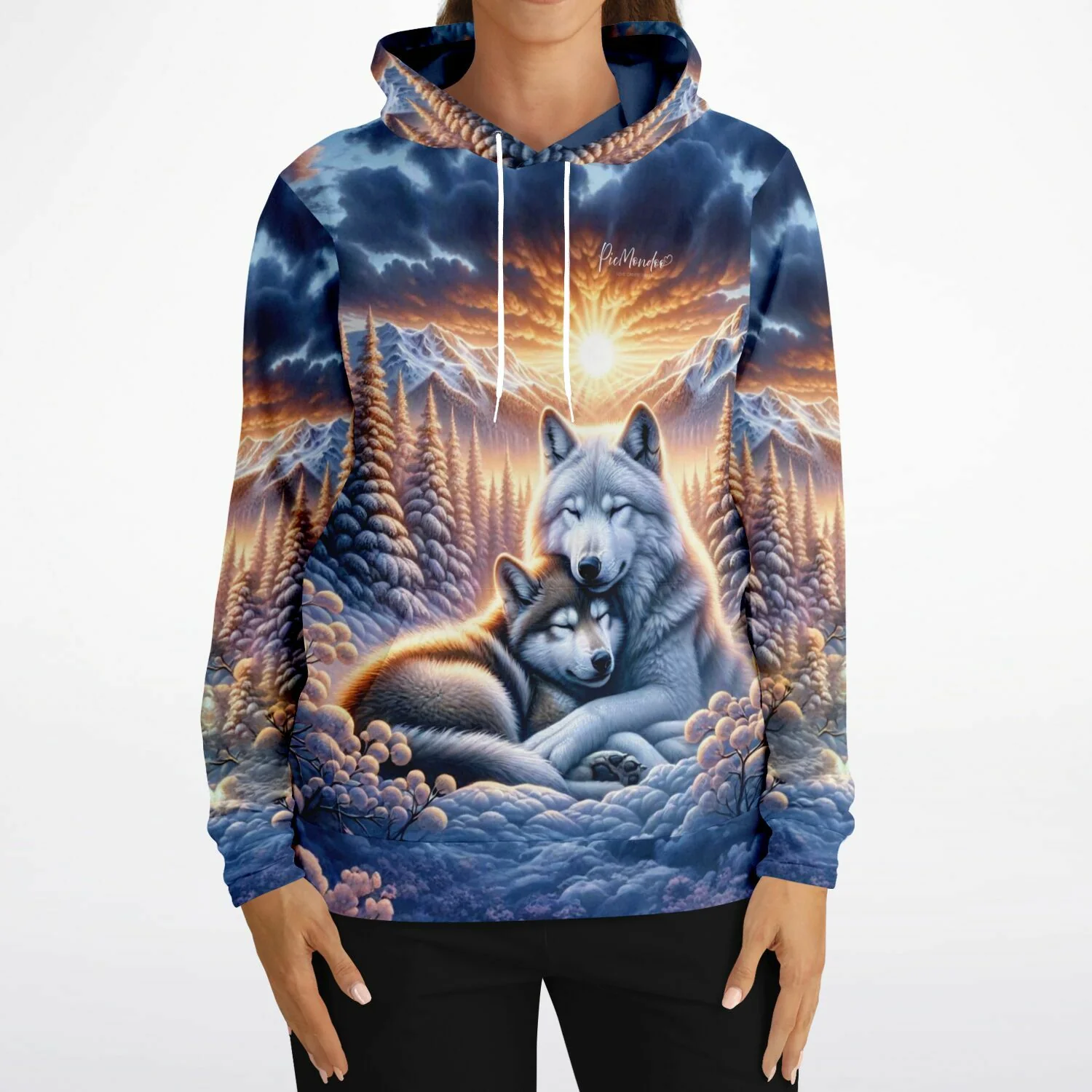 Dreamer Hoodie - Wolfliebe im Sonnenaufgang - Image 6
