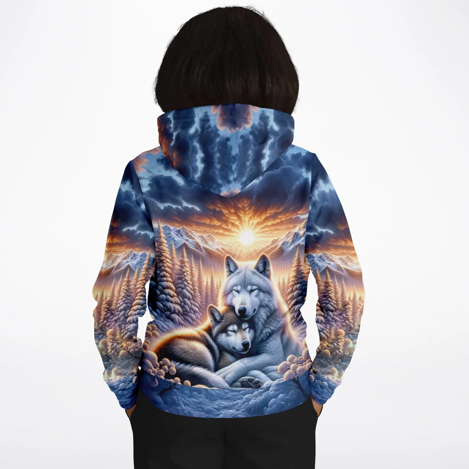 Dreamer Hoodie - Wolfliebe im Sonnenaufgang - Image 7