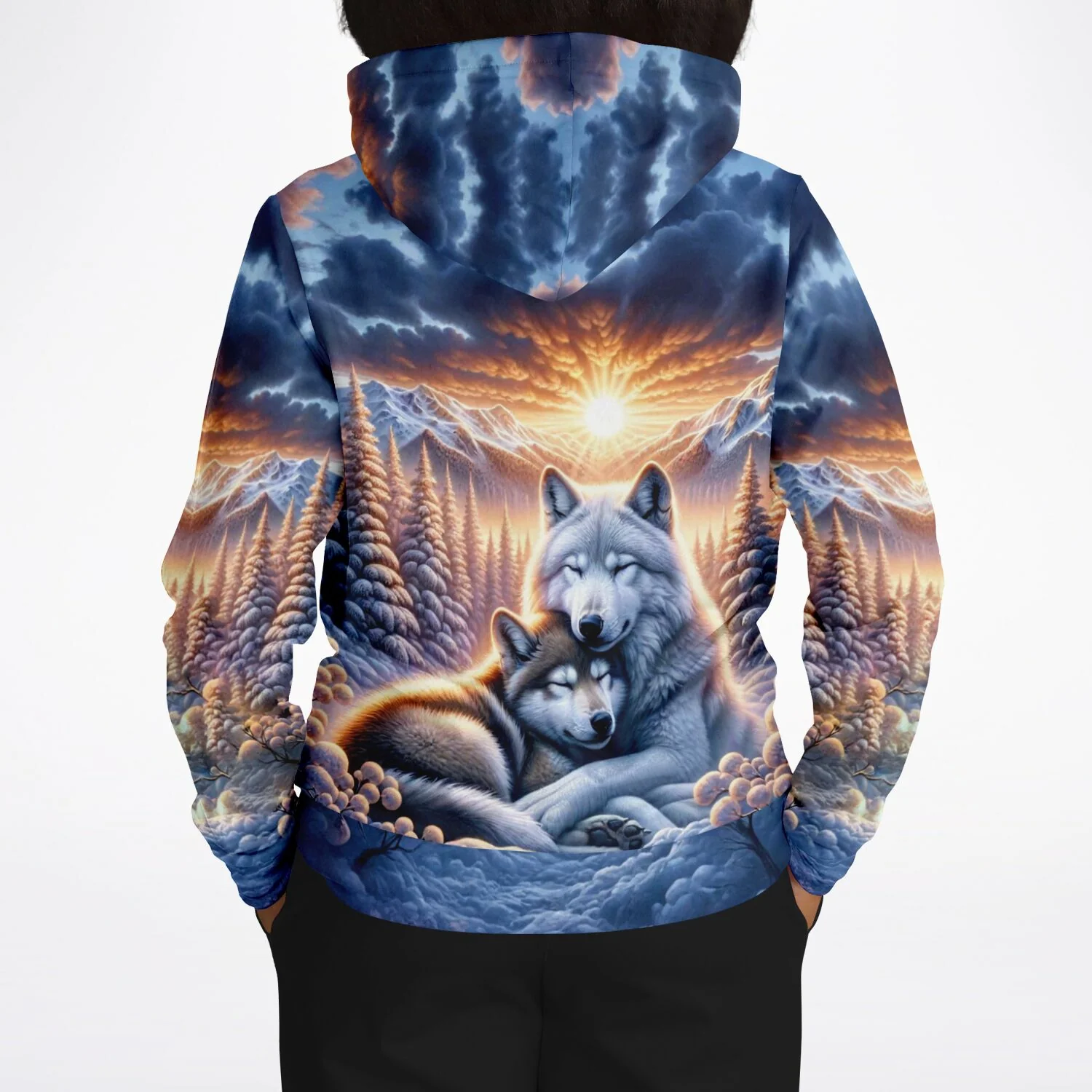 Dreamer Hoodie - Wolfliebe im Sonnenaufgang - Image 8