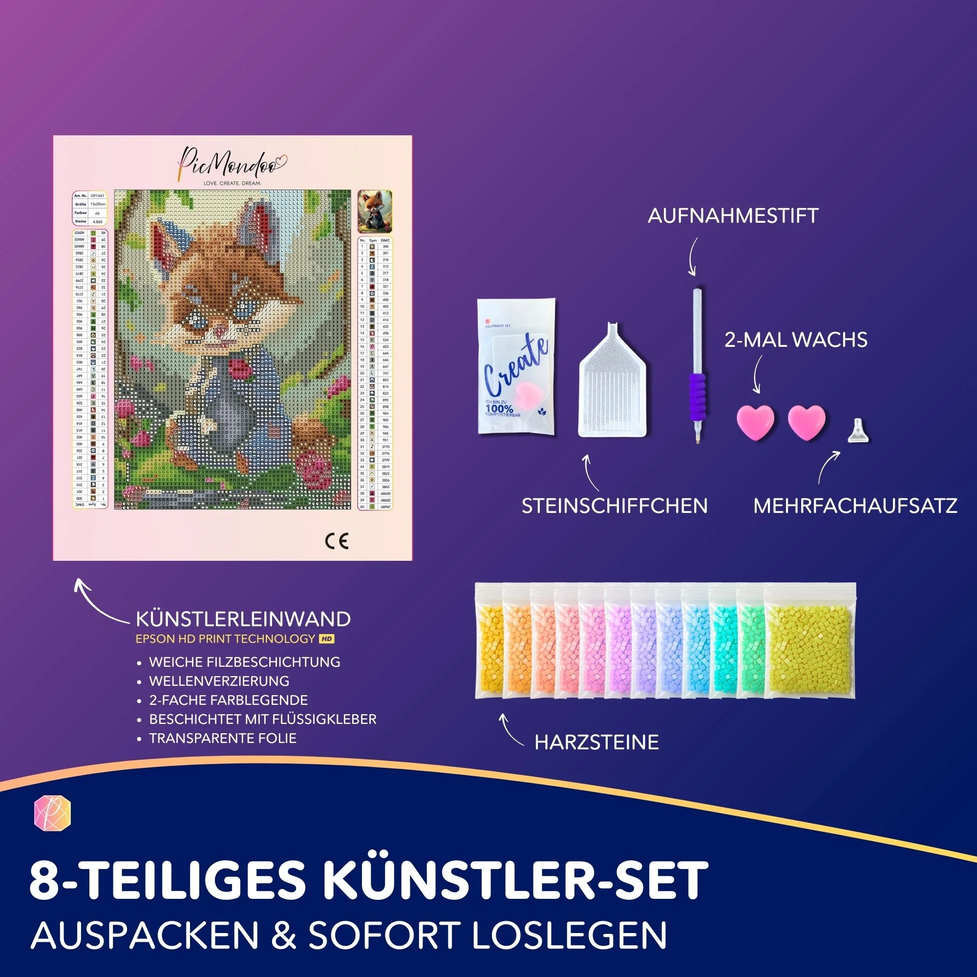 Diamond Painting Mini - Fuchs Kasper - Image 4