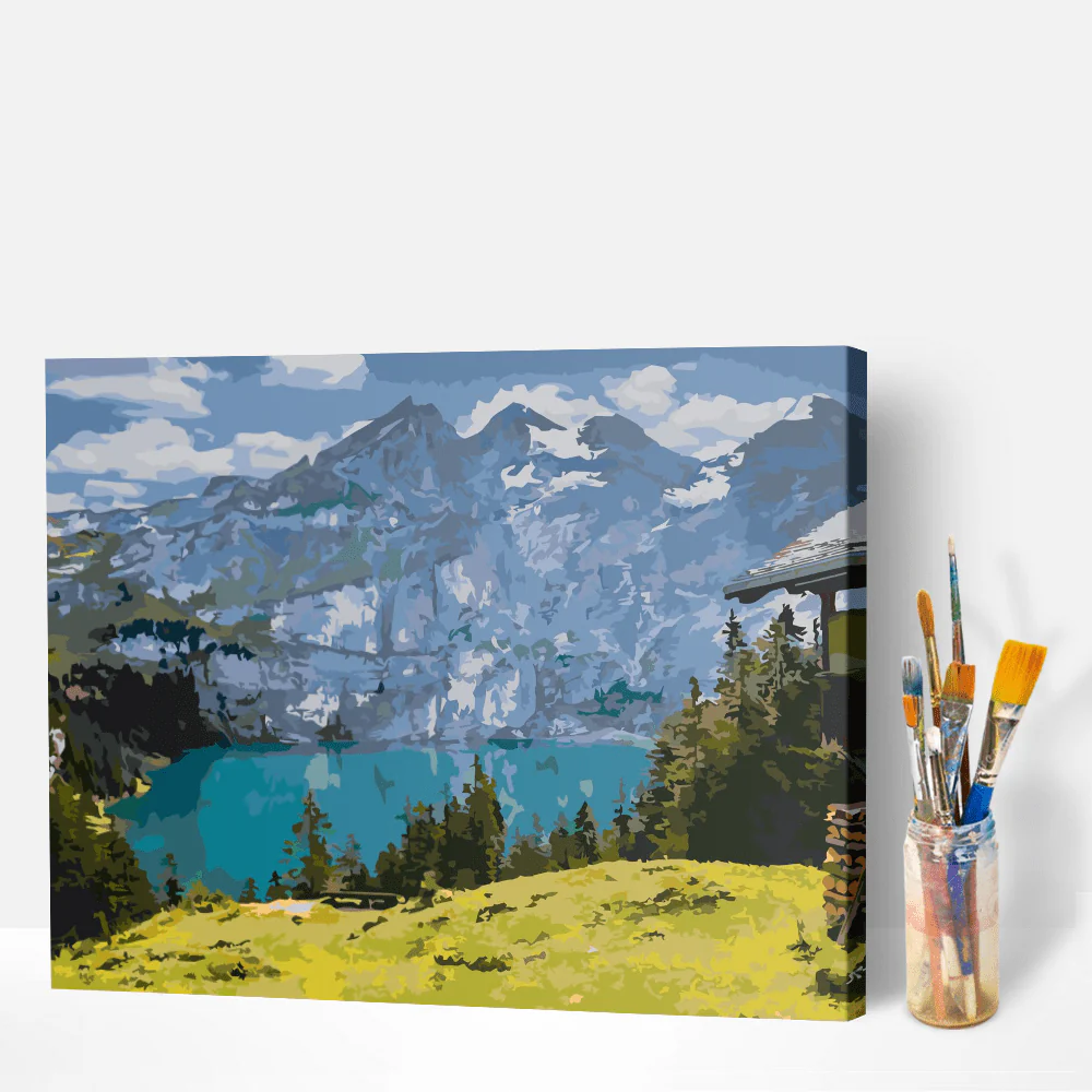 Malen nach Zahlen Set - Berglandschaft