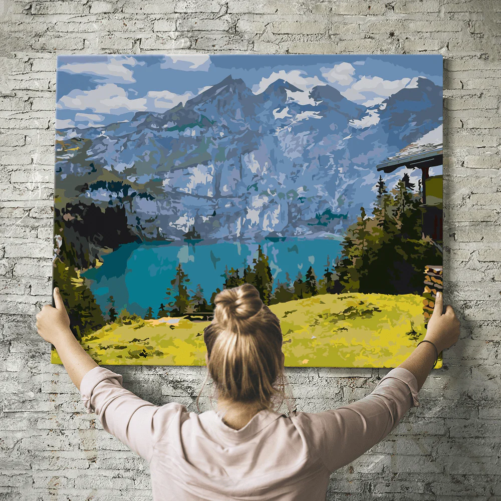 Malen nach Zahlen Set - Berglandschaft - Image 8