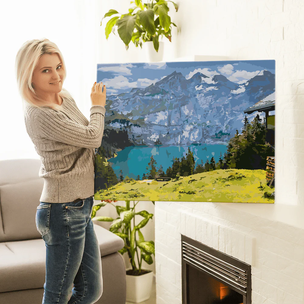 Malen nach Zahlen Set - Berglandschaft - Image 9