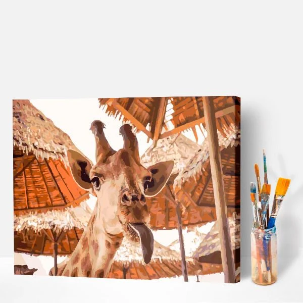 Malen nach Zahlen Set - Crazy Giraffe