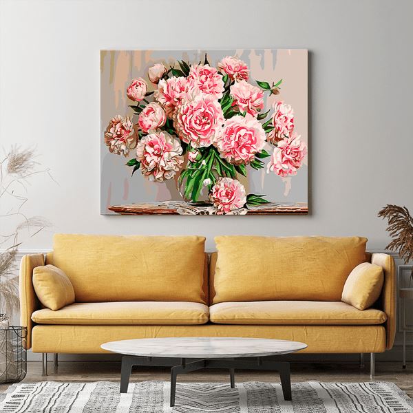 Malen nach Zahlen Set - Der rosa Rosenstrauß - Image 10
