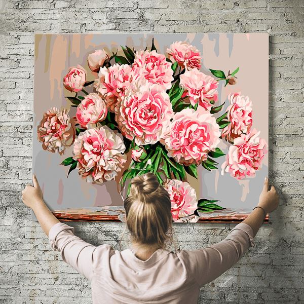 Malen nach Zahlen Set - Der rosa Rosenstrauß - Image 8
