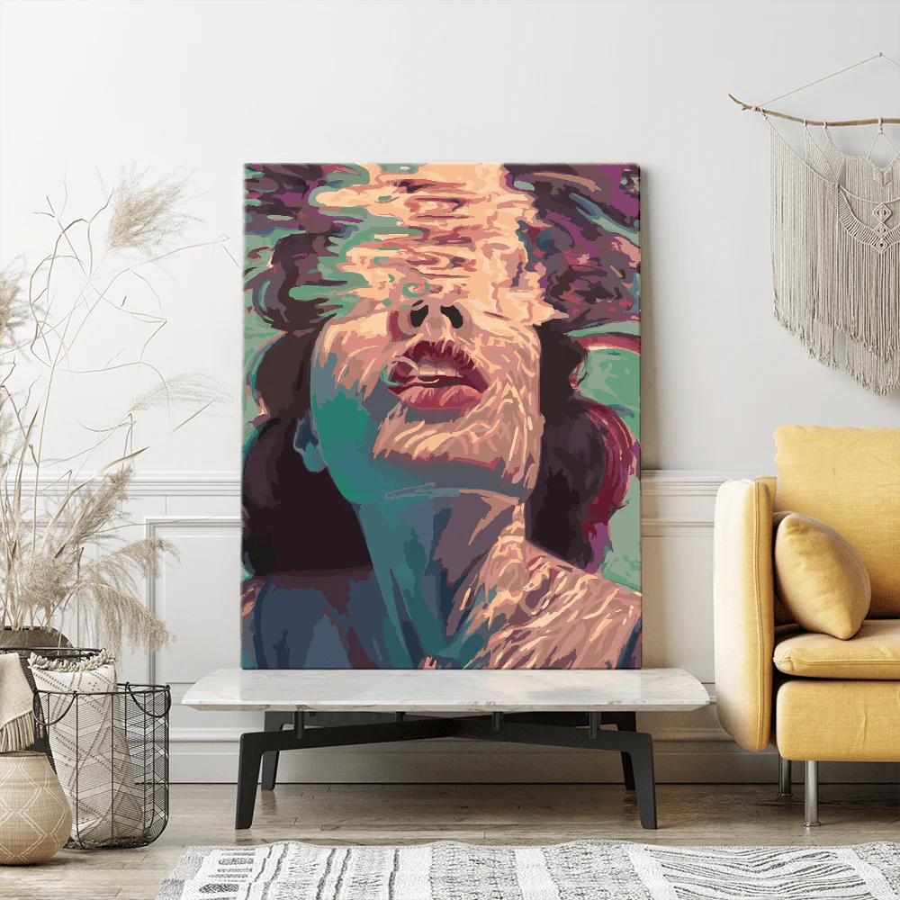 Malen nach Zahlen Set - Frau unter Wasser - Image 10