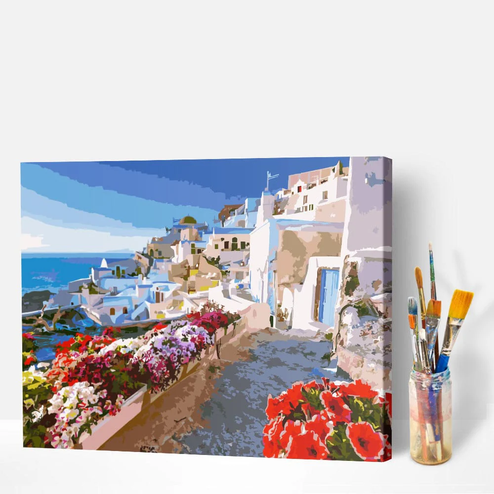 Malen nach Zahlen Set - Santorini