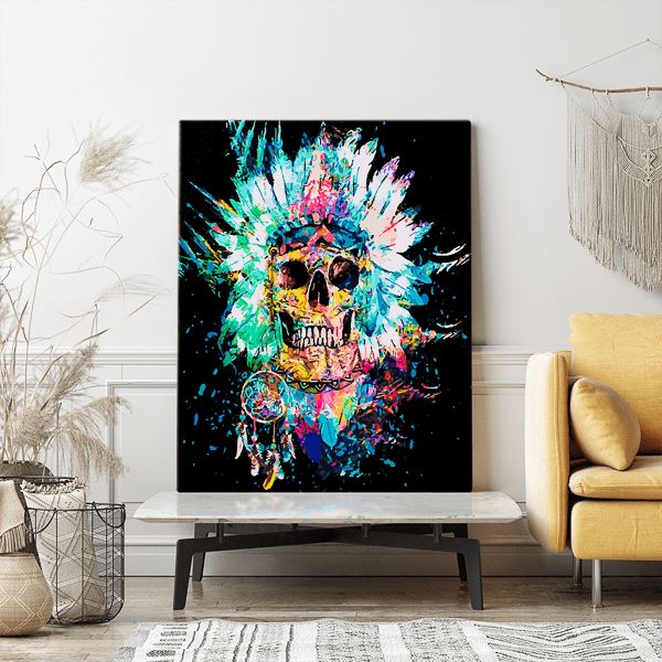 Malen nach Zahlen Set - Skull "Wild Spirit" - Image 10