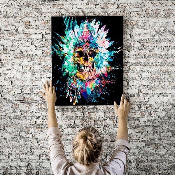 Malen nach Zahlen Set - Skull "Wild Spirit" - Image 8