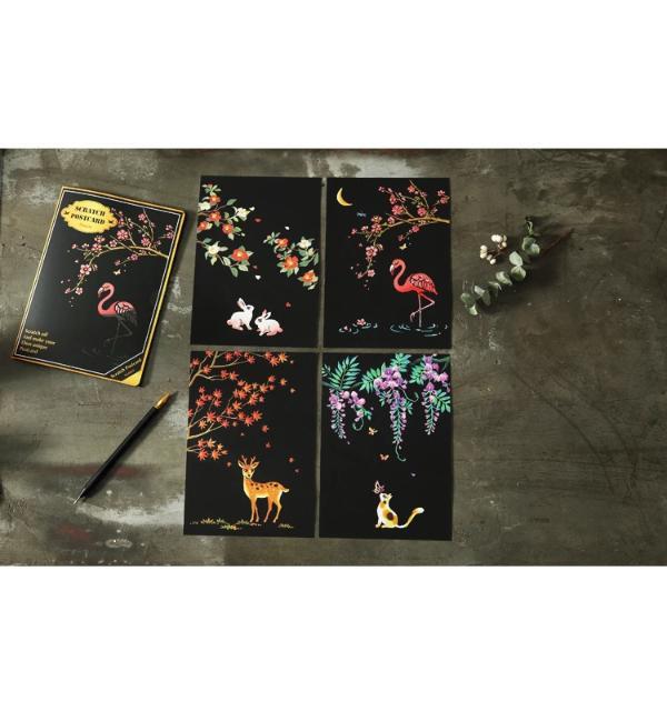 Scratch Painting - 4er Set Tier Karten - Image 2